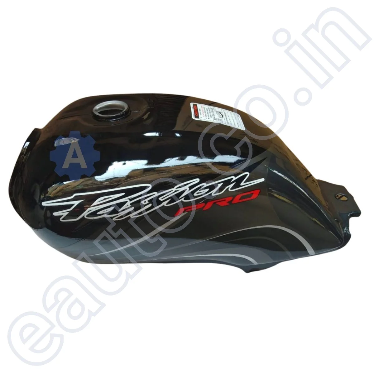 Ensons Petrol Tank for Hero Passion Pro (Black/Silver) - Image 2