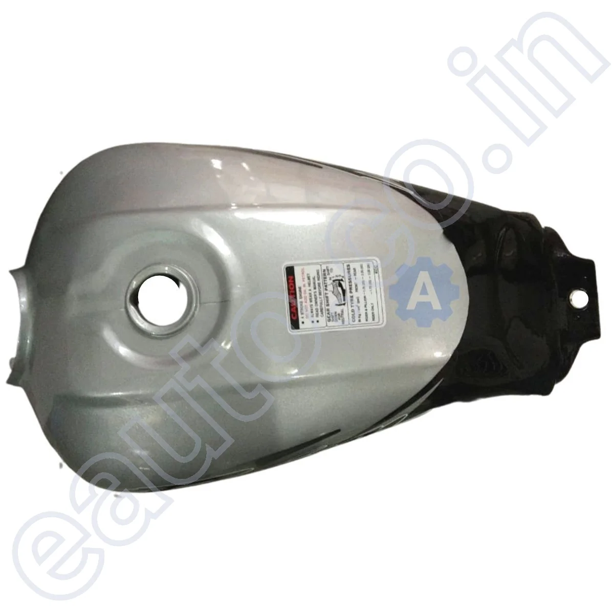 Ensons Petrol Tank for Hero Passion Pro (Silver/Black) - Image 2