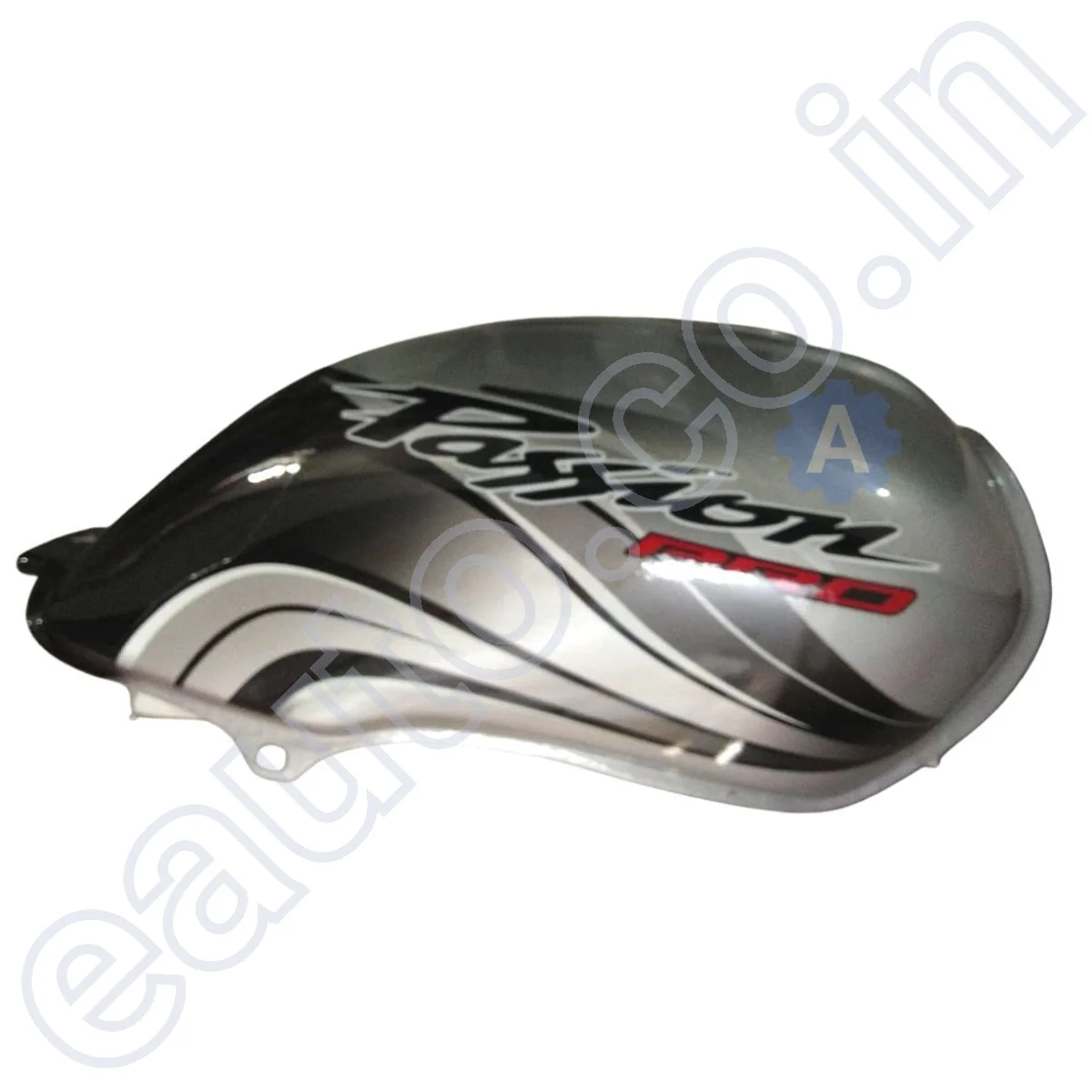 Ensons Petrol Tank for Hero Passion Pro (Silver/Black) - Image 3