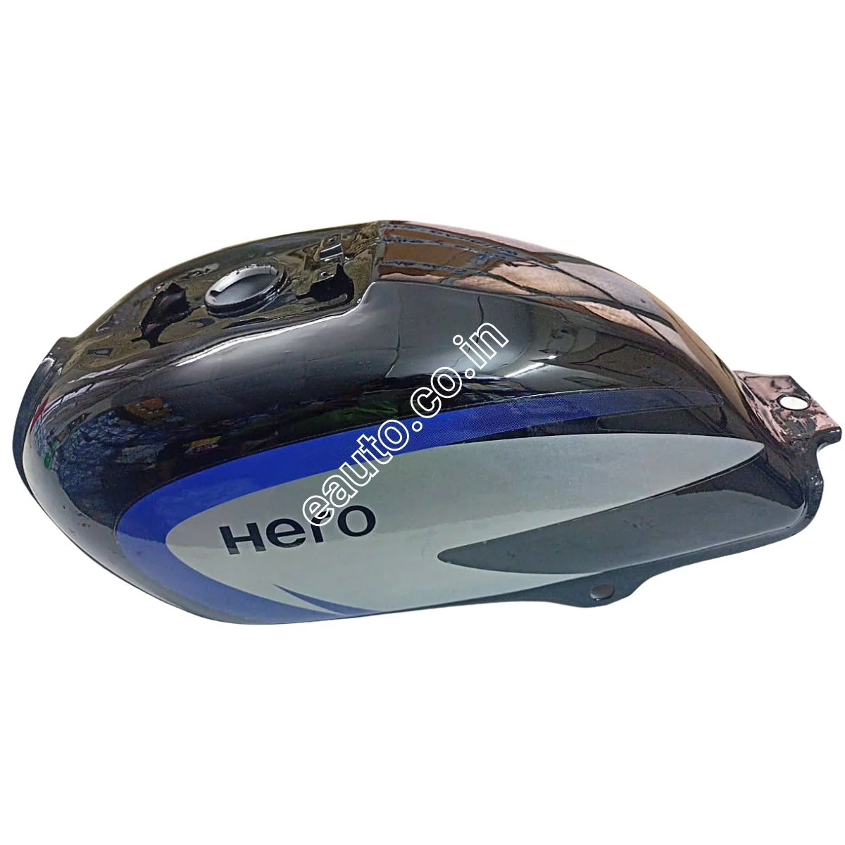 Ensons Petrol Tank for Hero Splendor Pro | Black & Blue | Type 2