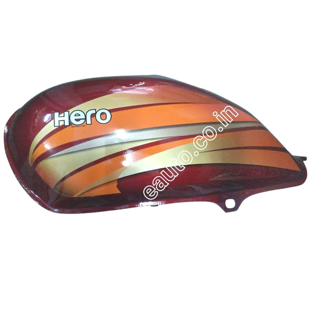 Ensons Petrol Tank for Hero Splendor Pro (Red/Orange)