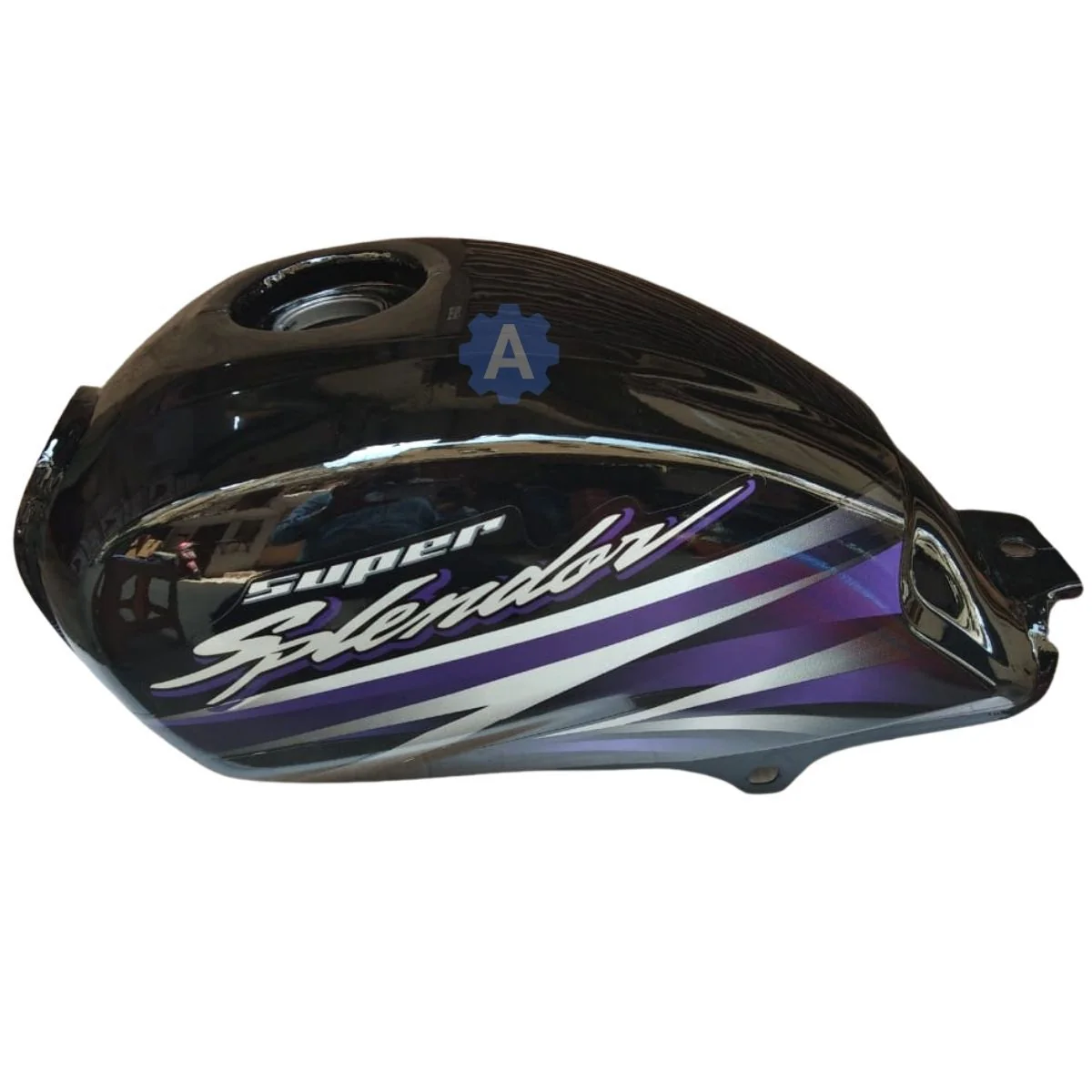Ensons Petrol Tank for Hero Super Splendor BS4 (Black/Blue)