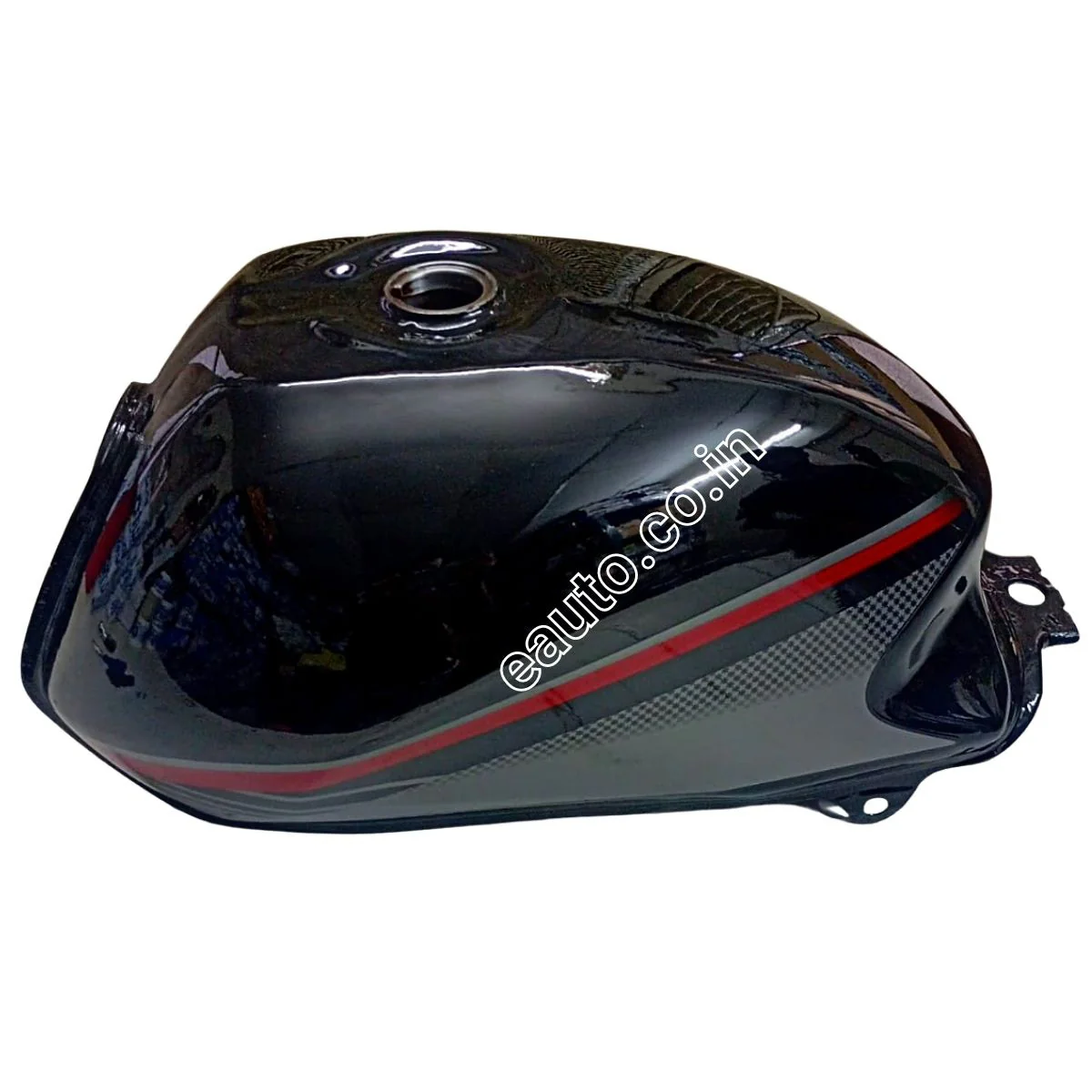 Ensons Petrol Tank for Honda Shine BS4 | Black with Red Sticker