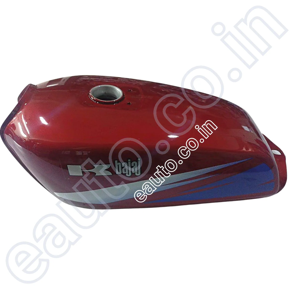 Ensons Petrol Tank for Kawasaki Bajaj 4S Champion | KB4S | Red | Blue & White Sticker - Image 2