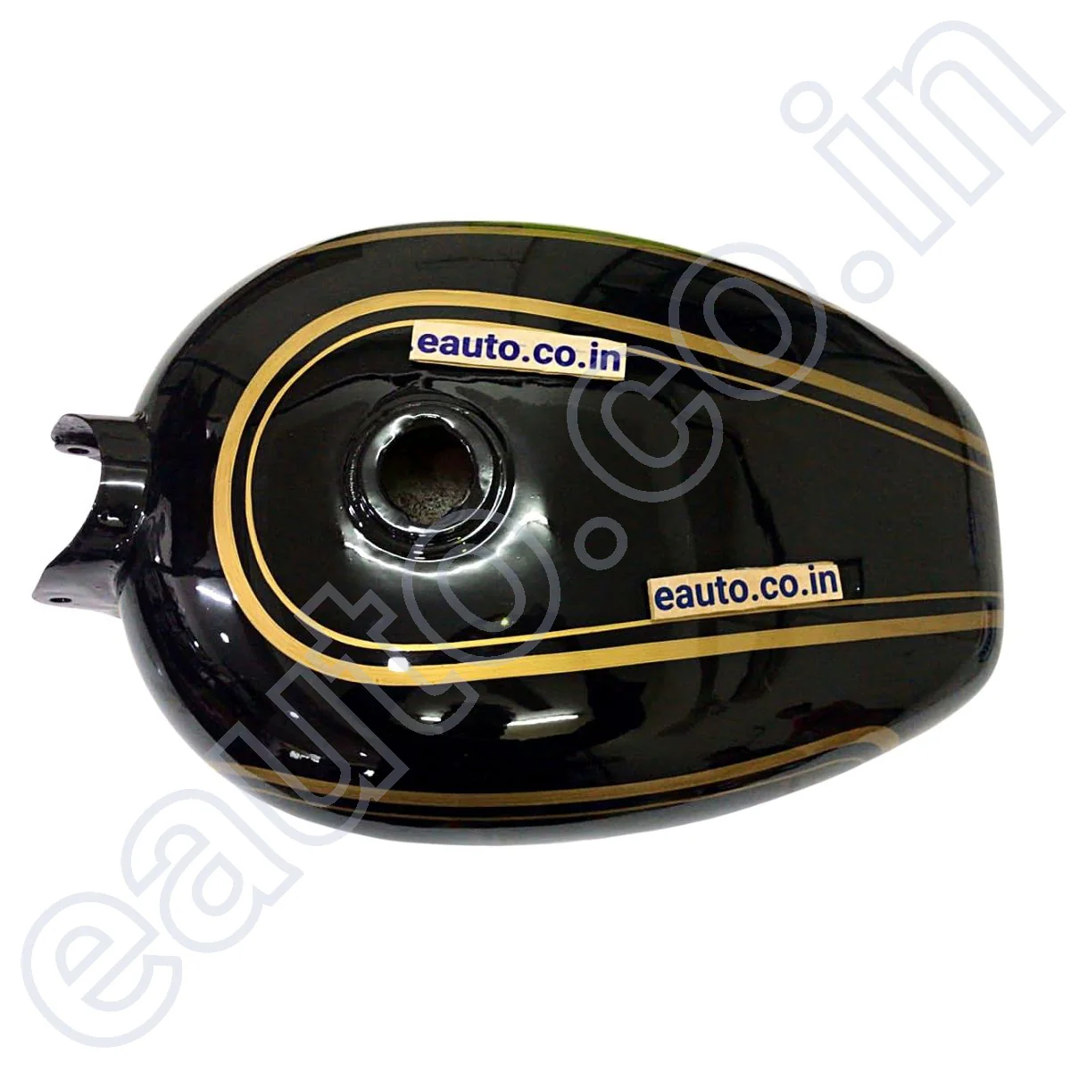 Ensons Petrol Tank for Royal Enfield Bullet & Classic 350 BS3 Old Model | Before Apr 2014 Models | Black & Golden Colour - Image 2