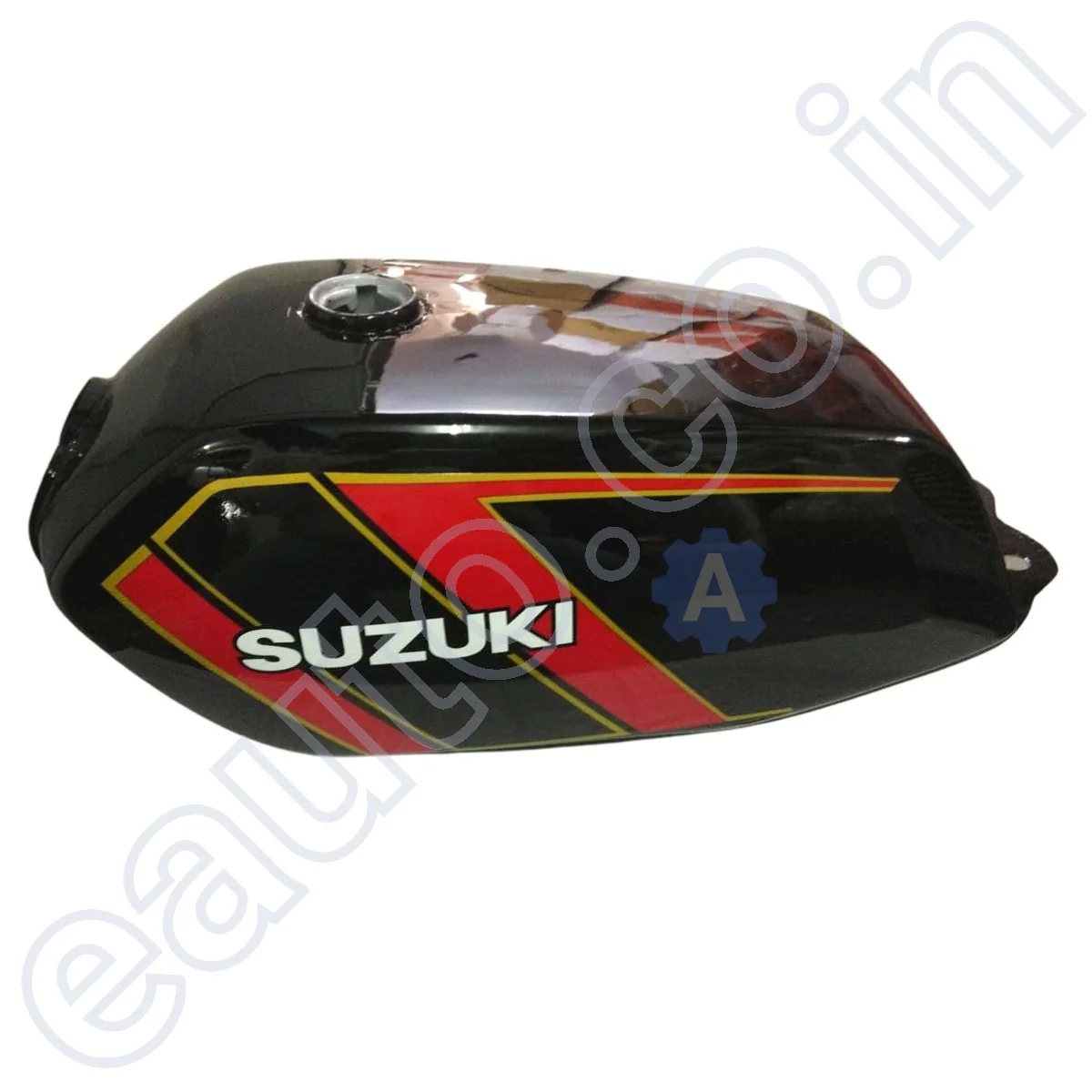 Ensons Petrol Tank for Suzuki MAX 100 (Black/Red) - Image 3