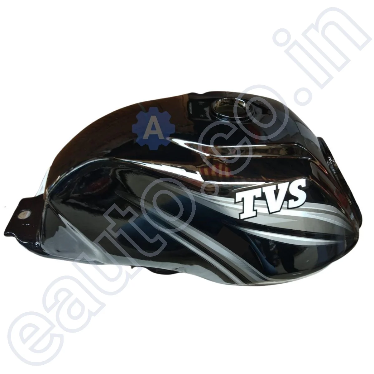 Ensons Petrol Tank for TVS Star City Plus (Black/Silver) - Image 3