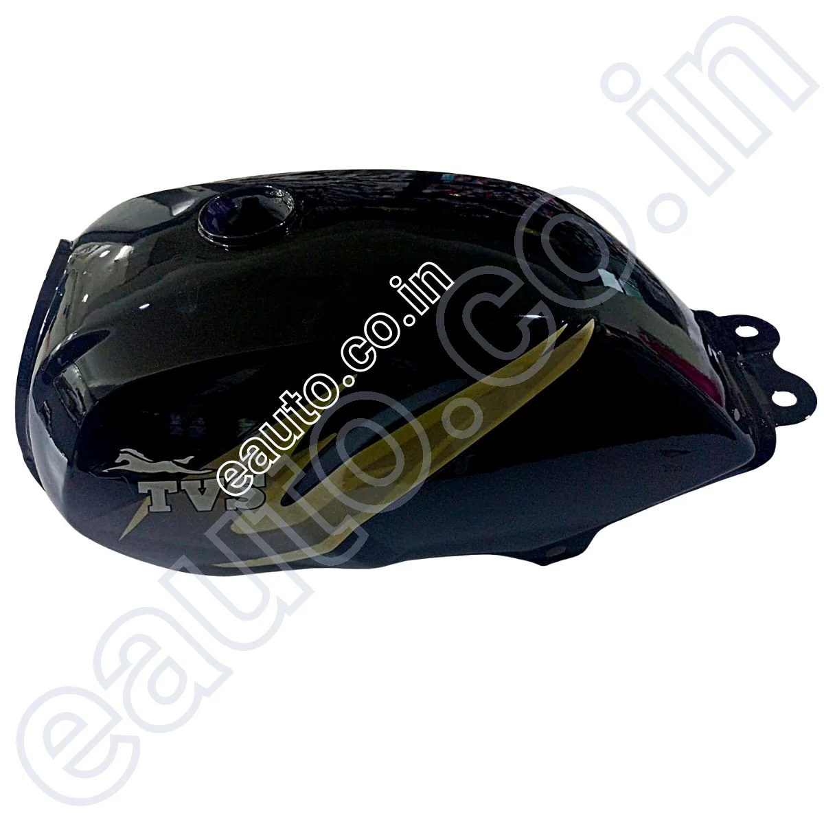 Ensons Petrol Tank for TVS Victor GL | Black with Golden Sticker - Image 2