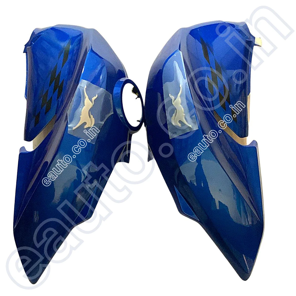 Fuel Tank Cover for TVS Apache RTR 160 4V | BS4 Model | Matt Blue Colour | Set of 2 - Image 2