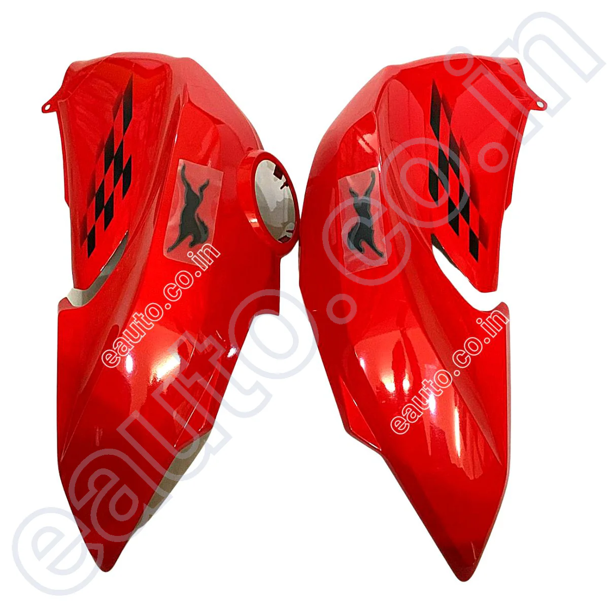 Fuel Tank Cover for TVS Apache RTR 160 4V | BS4 Model | Racing Red Colour | Set of 2 - Image 2