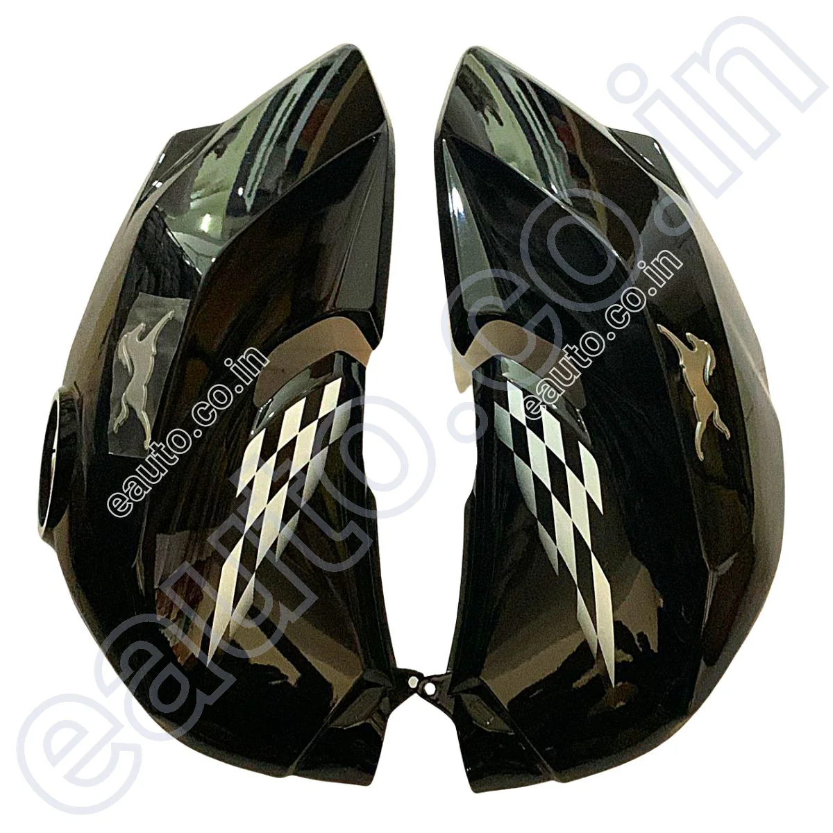 Fuel Tank Cover for TVS Apache RTR 160 4V | BS4 Model | Sports Black Colour | Set of 2 - Image 2