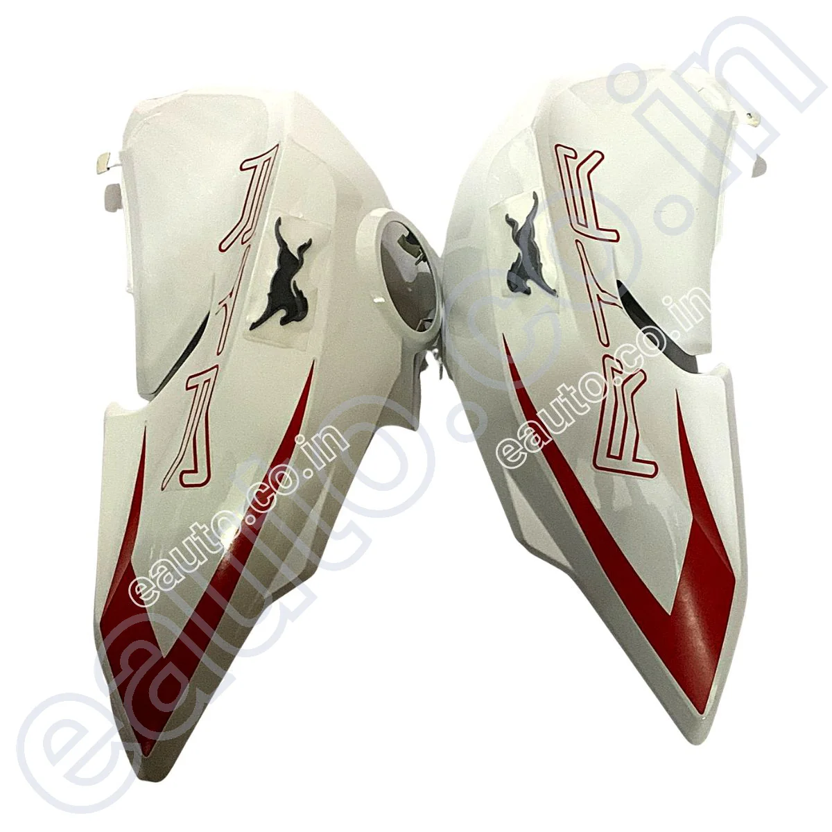 Fuel Tank Cover for TVS Apache RTR 200 4V | BS4 Model | Pearl White Colour | Set of 2 - Image 2
