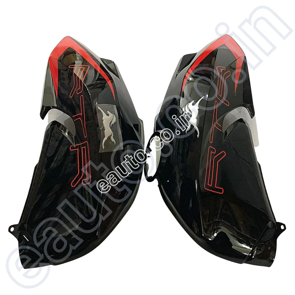 Fuel Tank Cover for TVS Apache RTR 200 4V | BS4 Model | Sports Black Colour | Set of 2 - Image 2