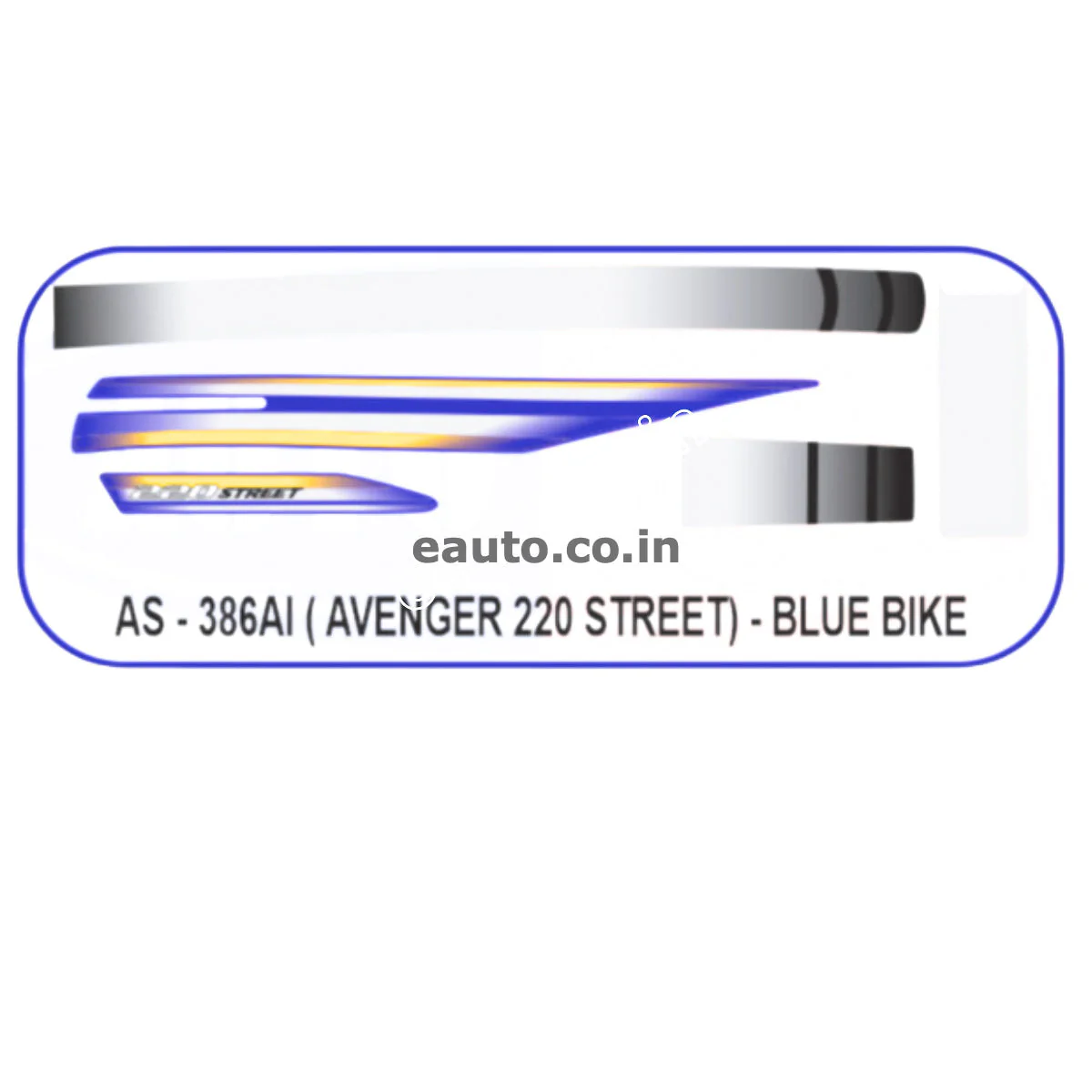 Graphics Sticker Set for Bajaj Avenger 220 Street | Blue Vehicle | Both Sides