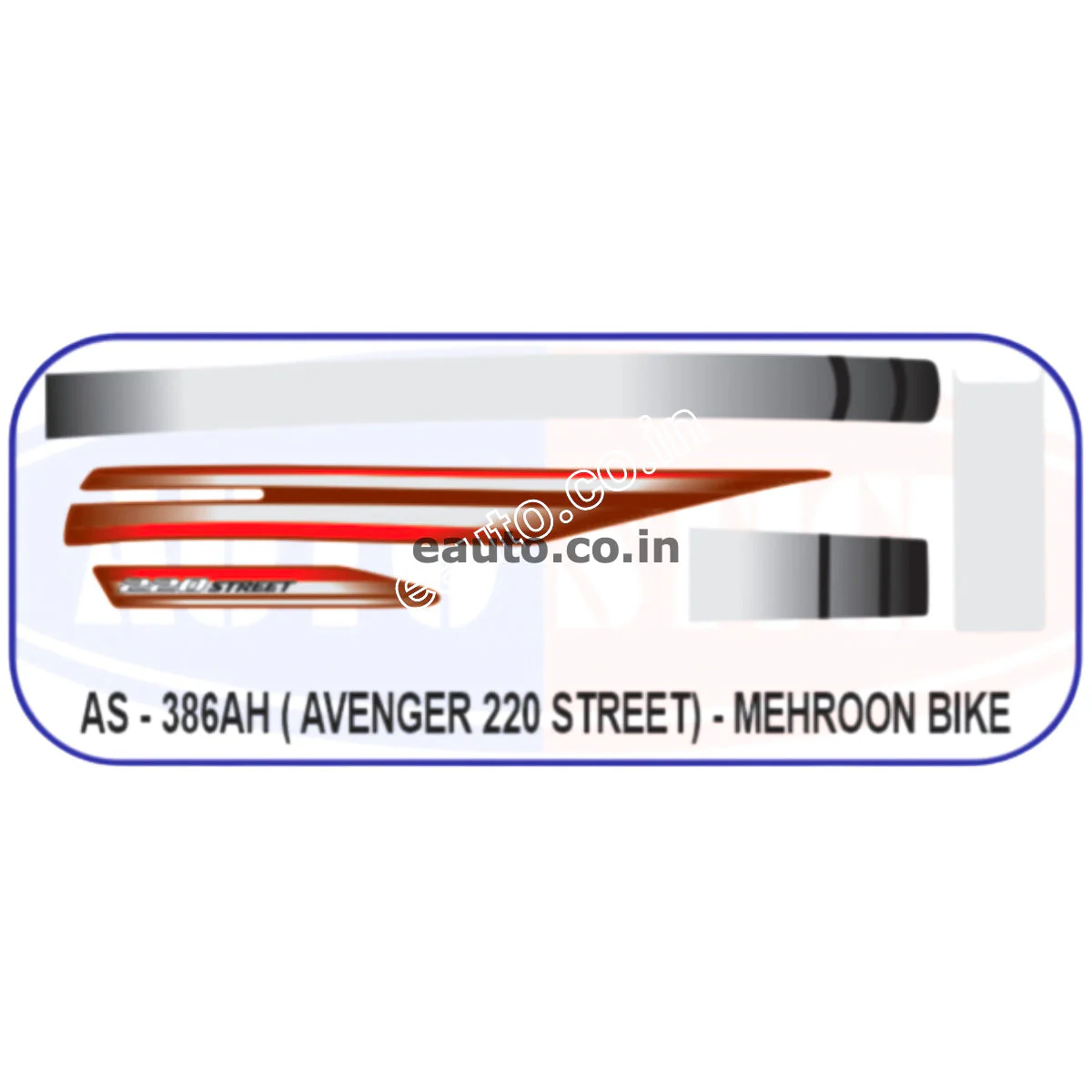 Graphics Sticker Set for Bajaj Avenger 220 Street | Maroon Vehicle | Both Sides