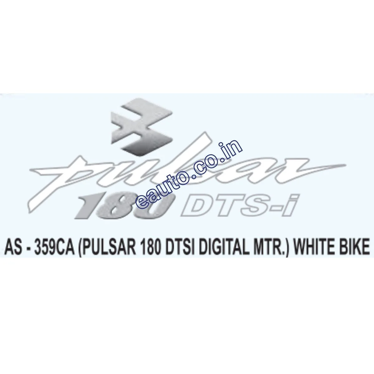 Graphics Sticker Set for Bajaj Pulsar 180CC DTSI | Digital Meter | White Vehicle | Both Sides