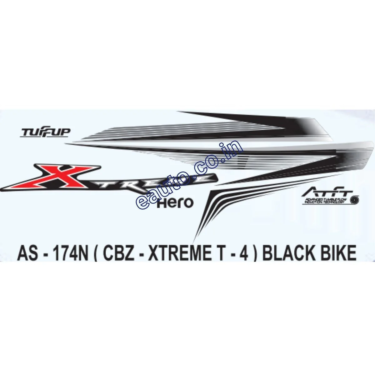 Graphics Sticker Set for Hero CBZ Xtreme | Type 4 | Black Vehicle | Both Sides