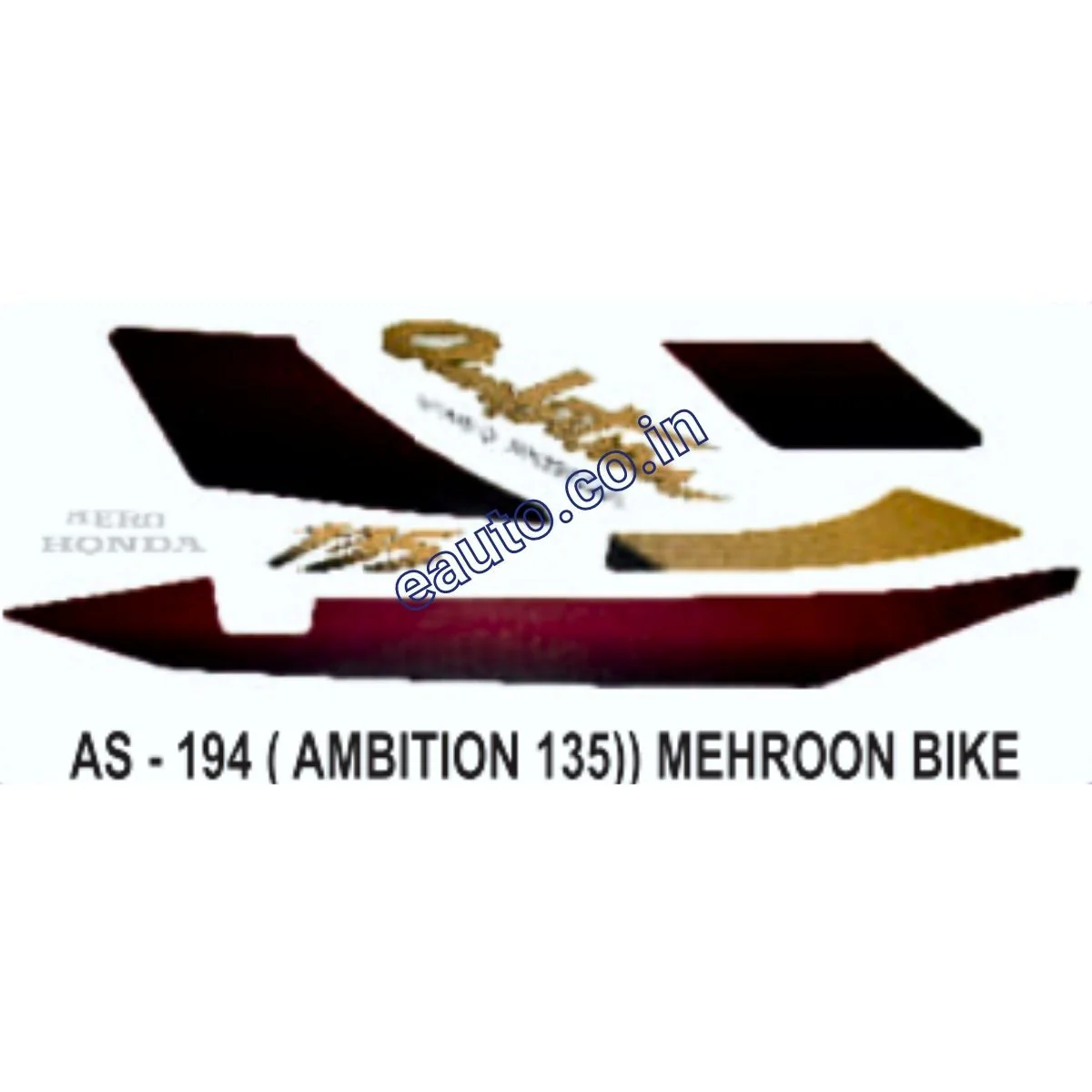Graphics Sticker Set for Hero Honda Ambition | Mehroon Vehicle | Both Sides