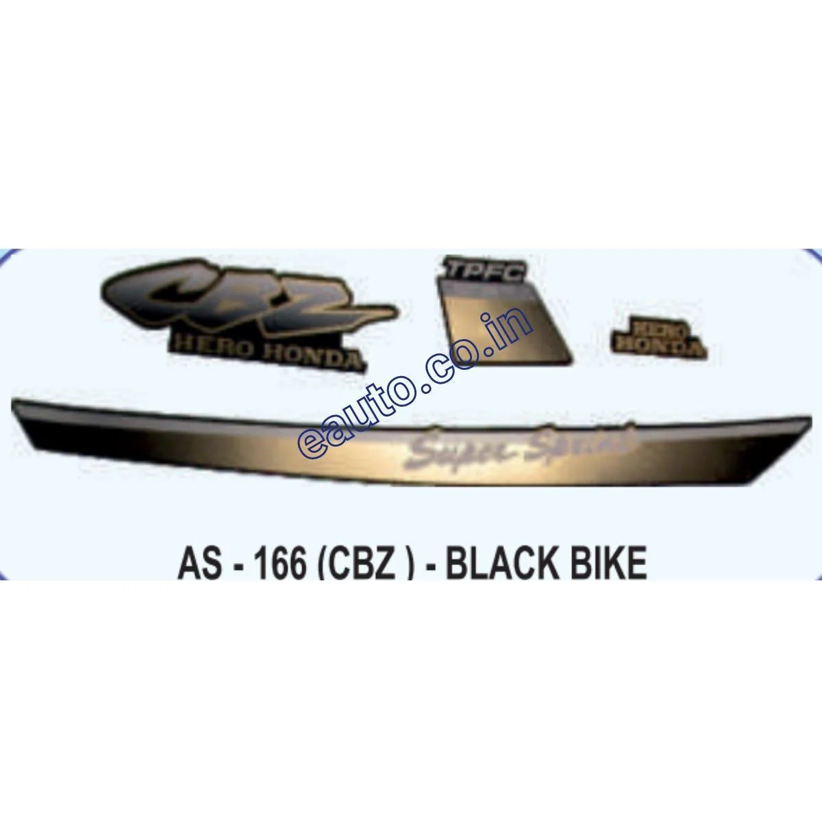 Graphics Sticker Set for Hero Honda CBZ | Black Vehicle | Both Sides