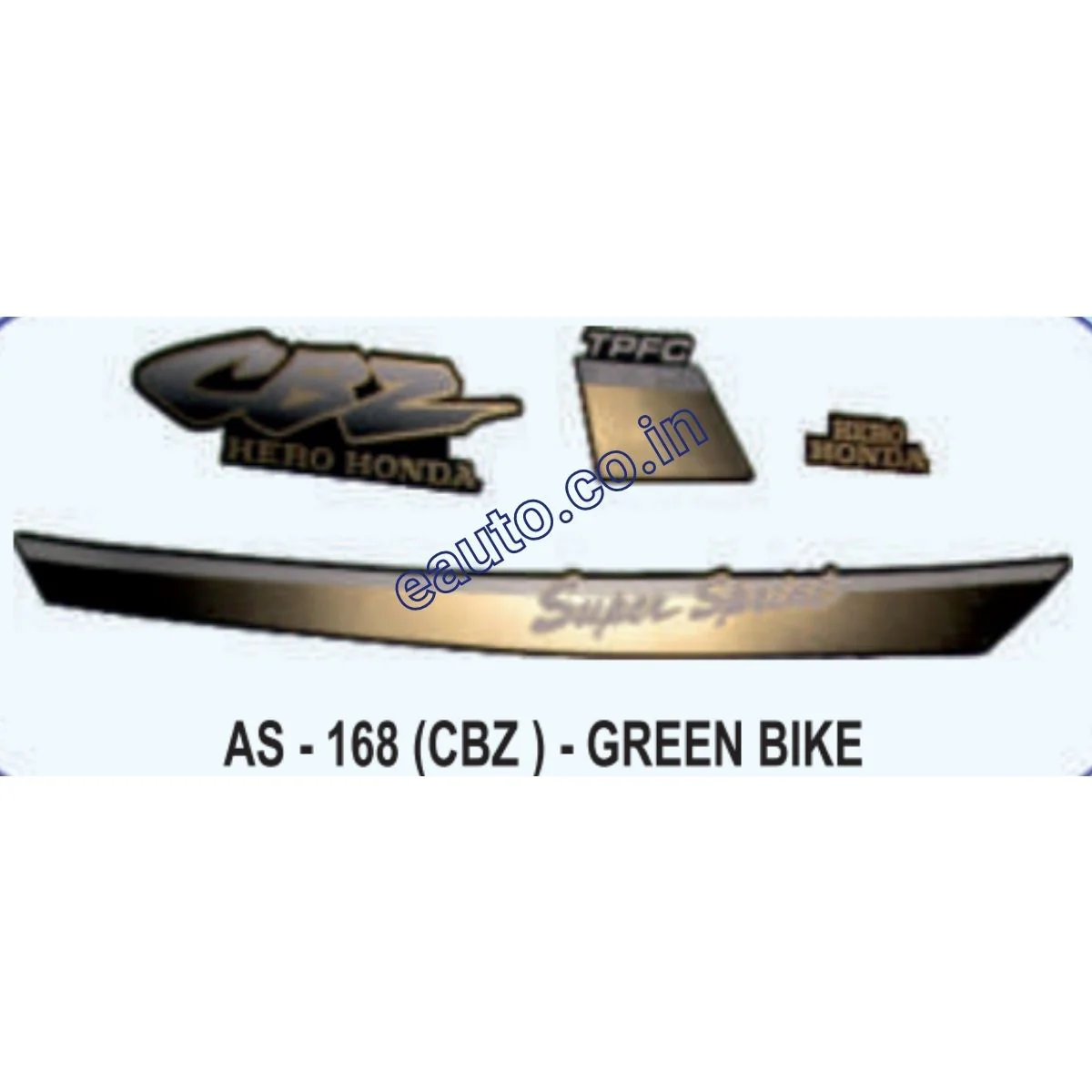 Graphics Sticker Set for Hero Honda CBZ | Green Vehicle | Both Sides