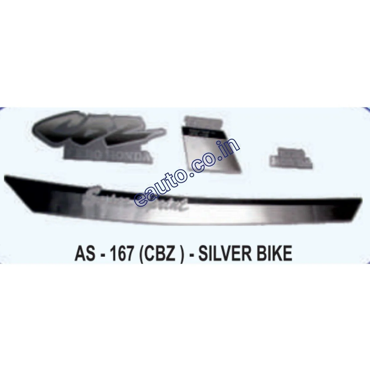 Graphics Sticker Set for Hero Honda CBZ | Silver Vehicle | Both Sides