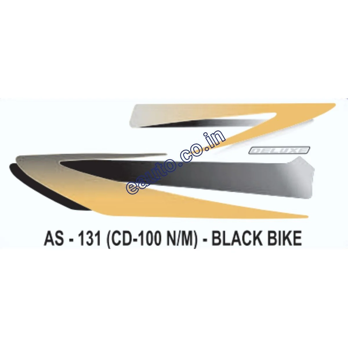 Graphics Sticker Set for Hero Honda CD 100 | New Model | Black Vehicle | Both Sides
