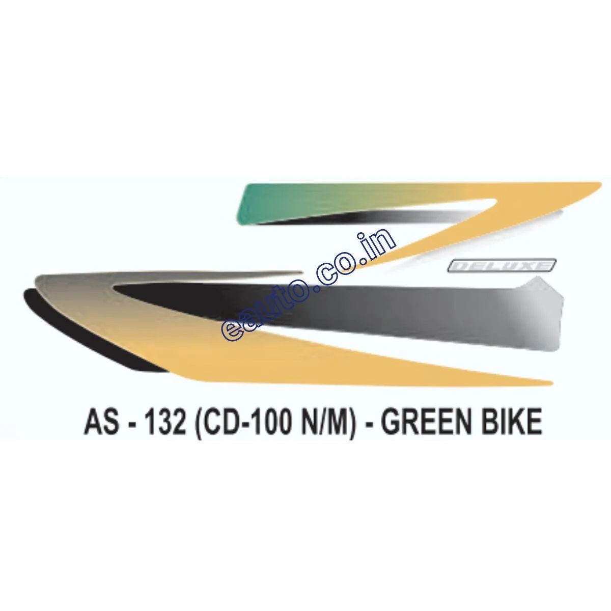 Graphics Sticker Set for Hero Honda CD 100 | New Model | Green Vehicle | Both Sides