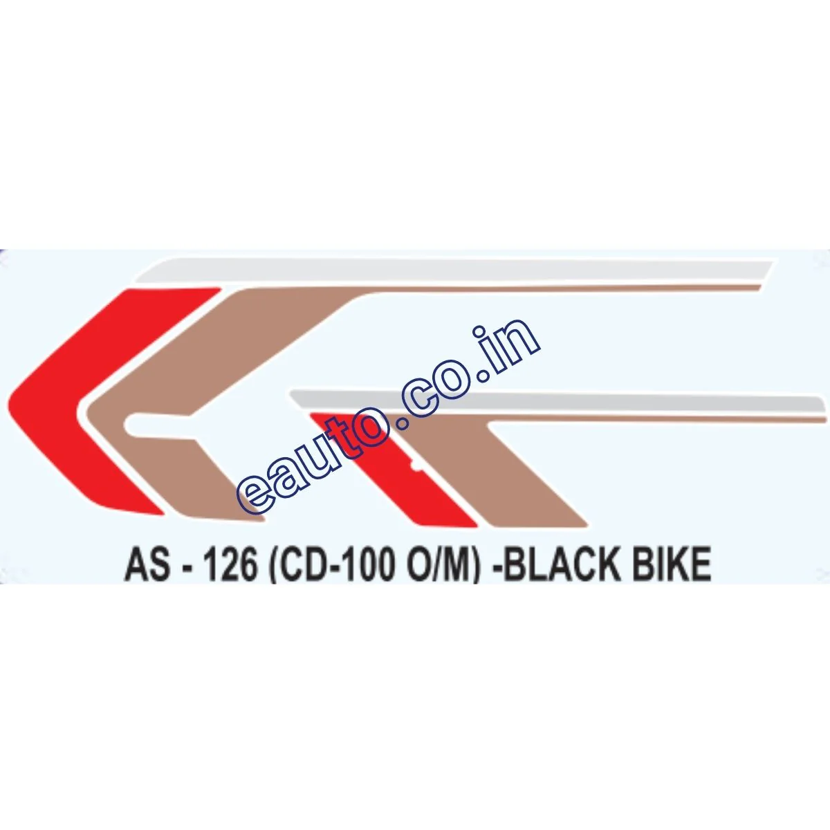 Graphics Sticker Set for Hero Honda CD 100 | Old Model | Black Vehicle | Both Sides