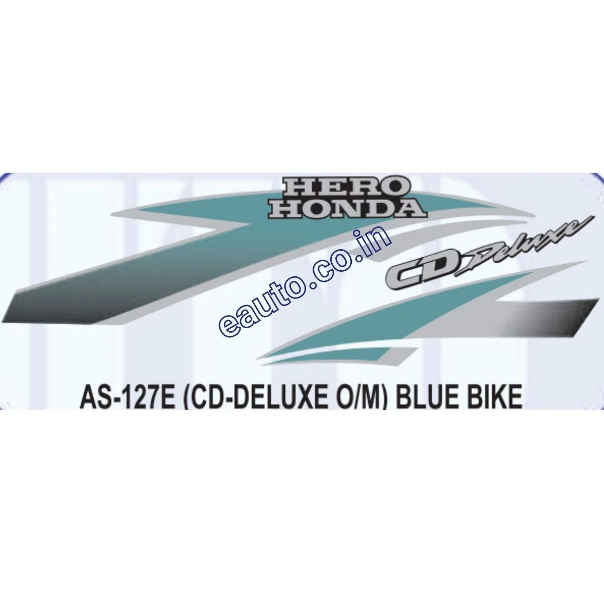 Graphics Sticker Set for Hero Honda CD Deluxe | Old Model | Blue Vehicle | Both Sides