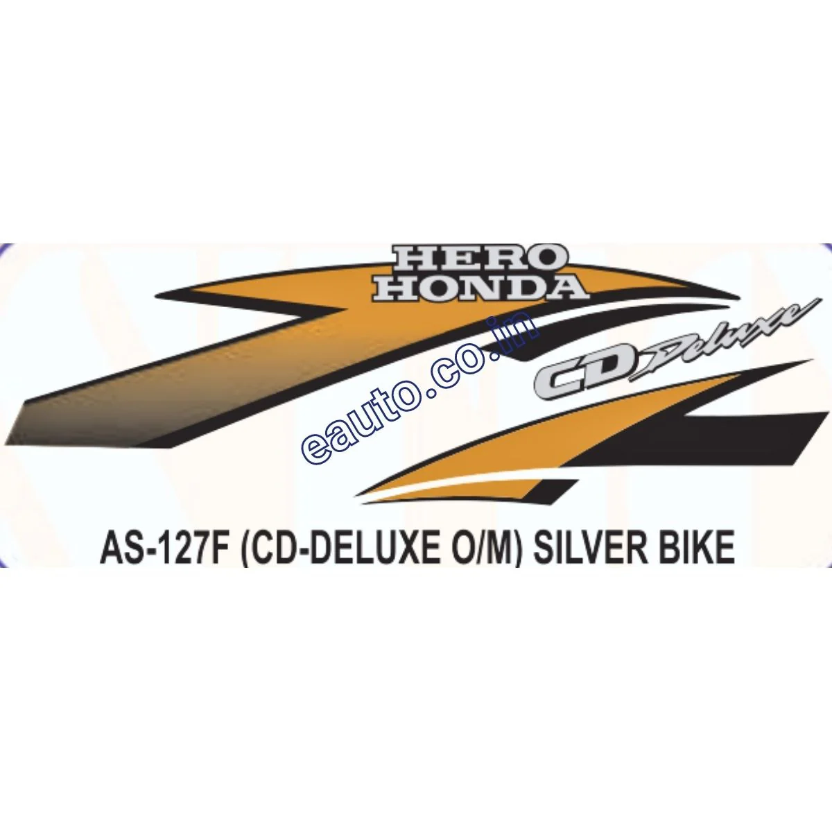 Graphics Sticker Set for Hero Honda CD Deluxe | Old Model | Silver Vehicle | Both Sides