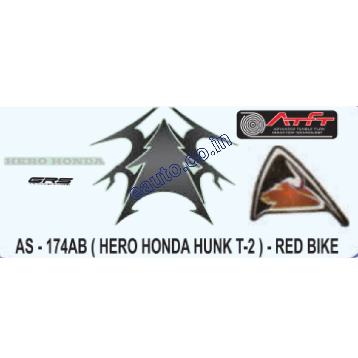 Graphics Sticker Set for Hero Honda Hunk | Type 2 | Red Vehicle | Both Sides