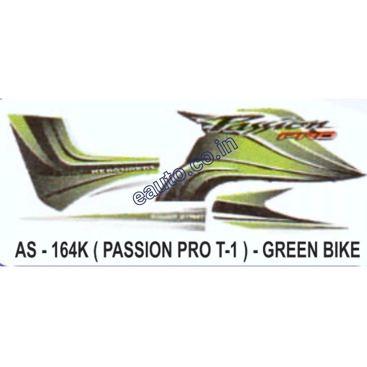 Graphics Sticker Set for Hero Honda Passion Pro | Type 1 | Green Vehicle | Both Sides