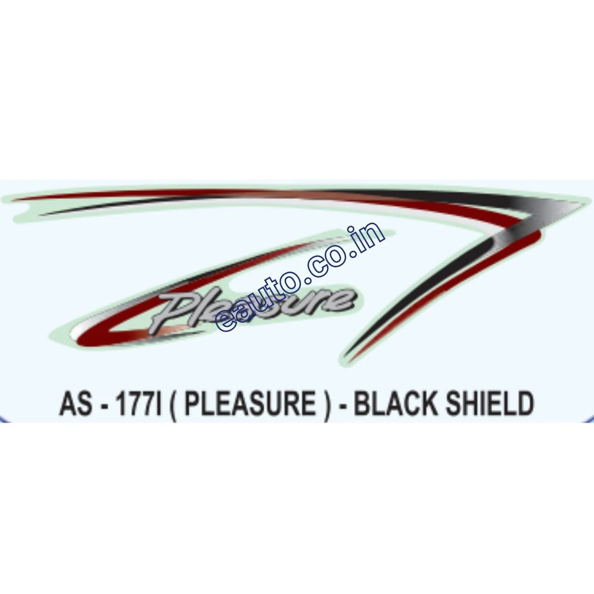 Graphics Sticker Set for Hero Honda Pleasure | Type2 | Black Shield Sticker | Both Sides