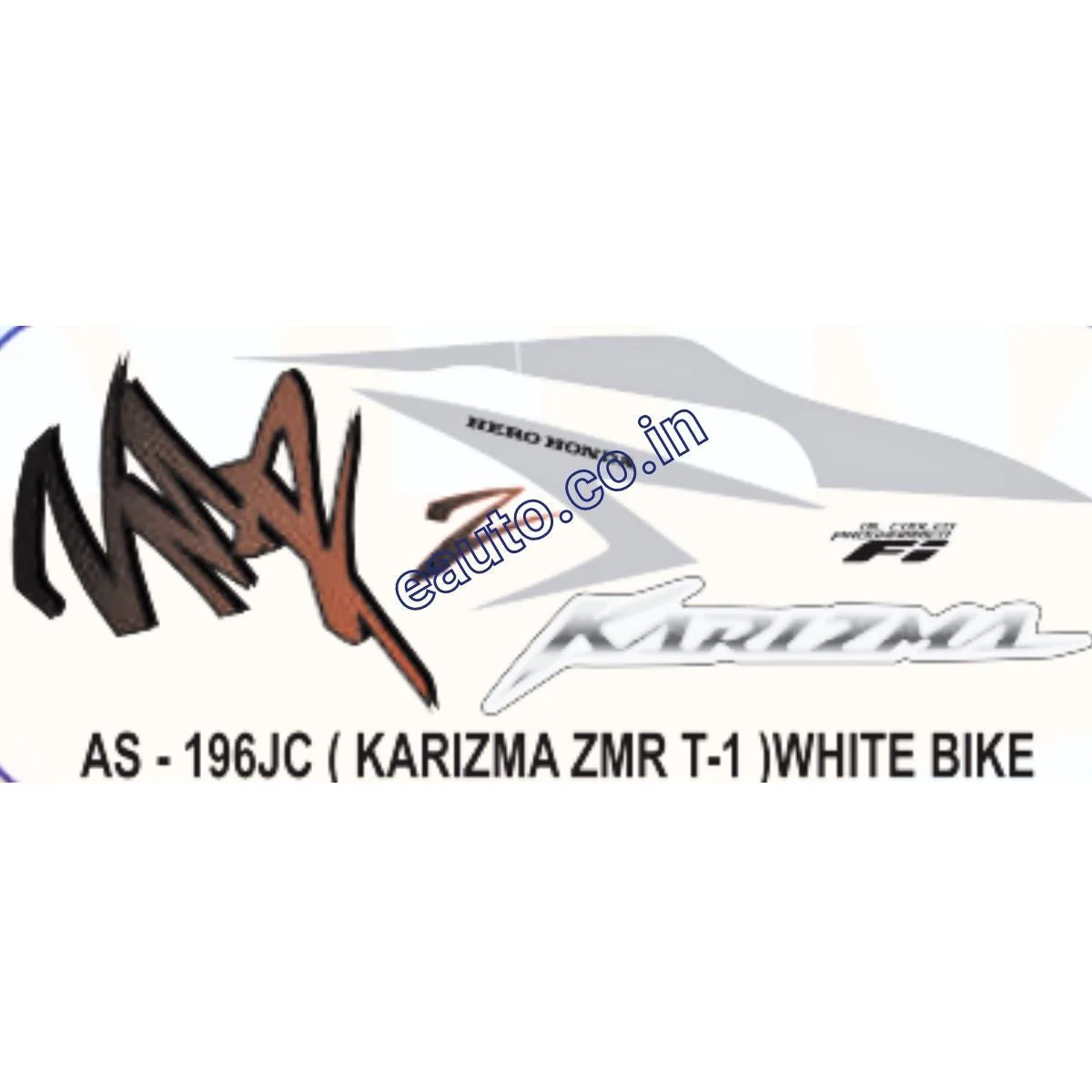 Graphics Sticker Set for Hero Karizma ZMR FI | Type 1 | White Vehicle | Both Sides