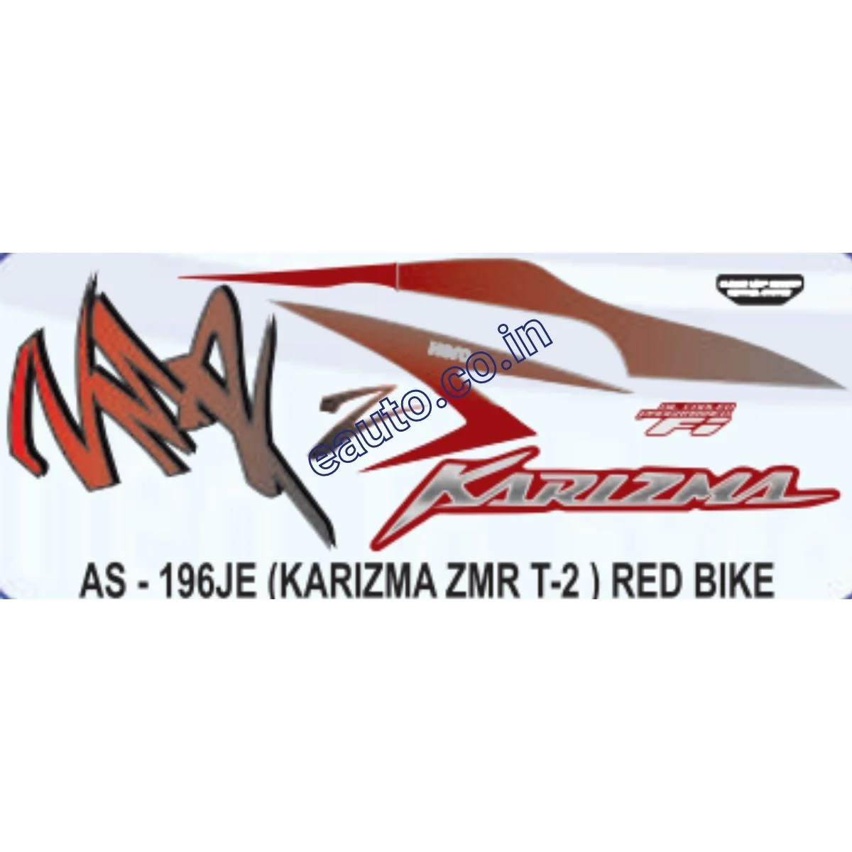 Graphics Sticker Set for Hero Karizma ZMR FI | Type 2 | Red Vehicle | Both Sides