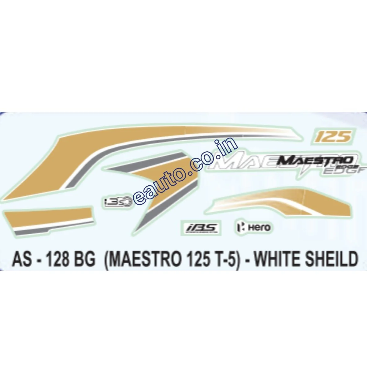 Graphics Sticker Set for Hero Maestro Edge 125 i3S | Type 5 | White Vehicle | Both Sides