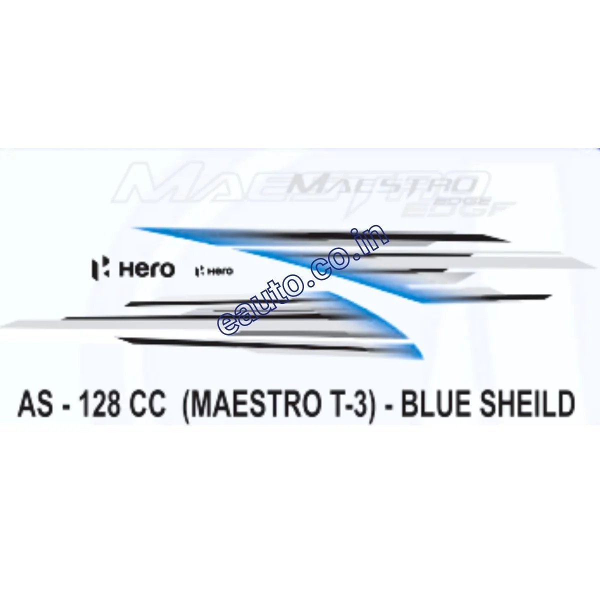 Graphics Sticker Set for Hero Maestro Edge | Type 3 | Blue Vehicle | Both Sides