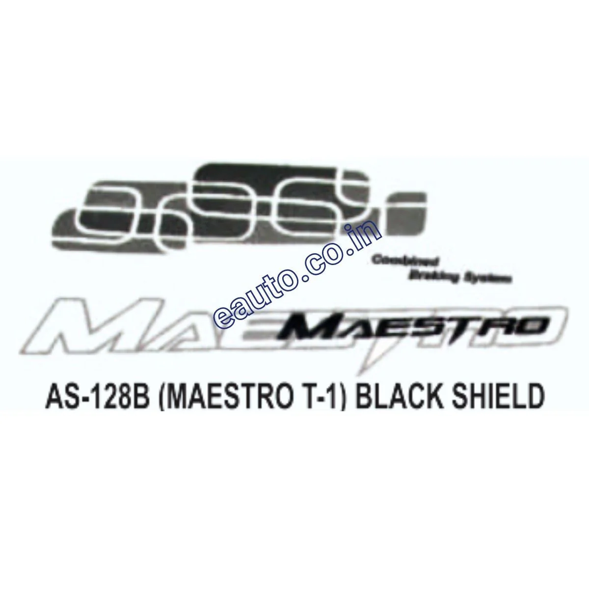Graphics Sticker Set for Hero Maestro | Type 1 | Black Shield Sticker | Both Sides