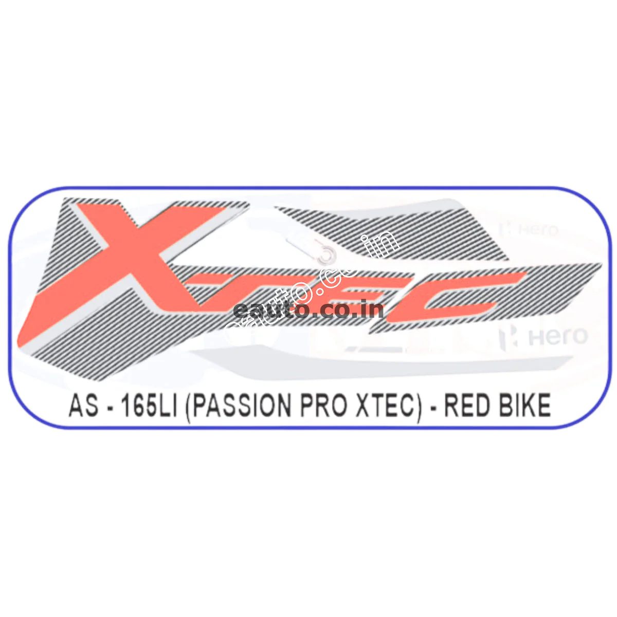 Graphics Sticker Set for Hero Passion Pro | XTEC | Red Vehicle | Both Sides