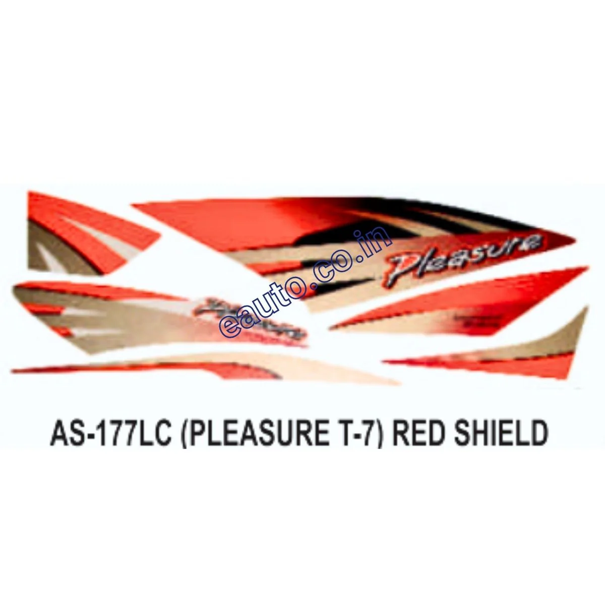 Graphics Sticker Set for Hero Pleasure | Type 7 | Red Shield Sticker | Both Sides