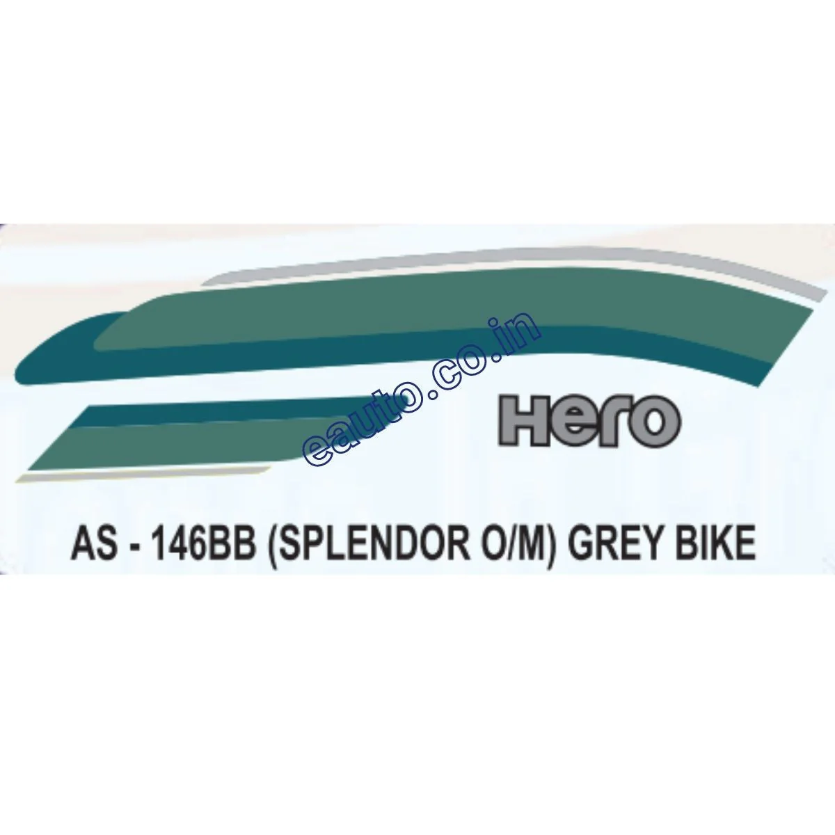 Graphics Sticker Set for Hero Splendor | Old Model | Grey Vehicle | Both Sides