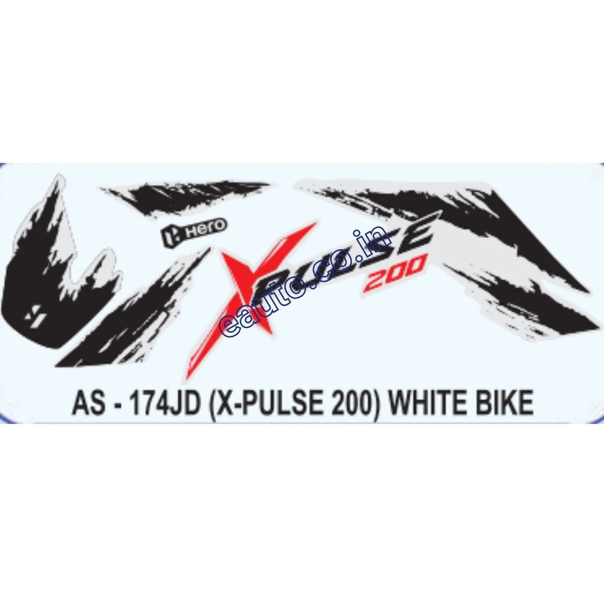 Graphics Sticker Set for Hero XPulse 200 | White Vehicle | Both Sides