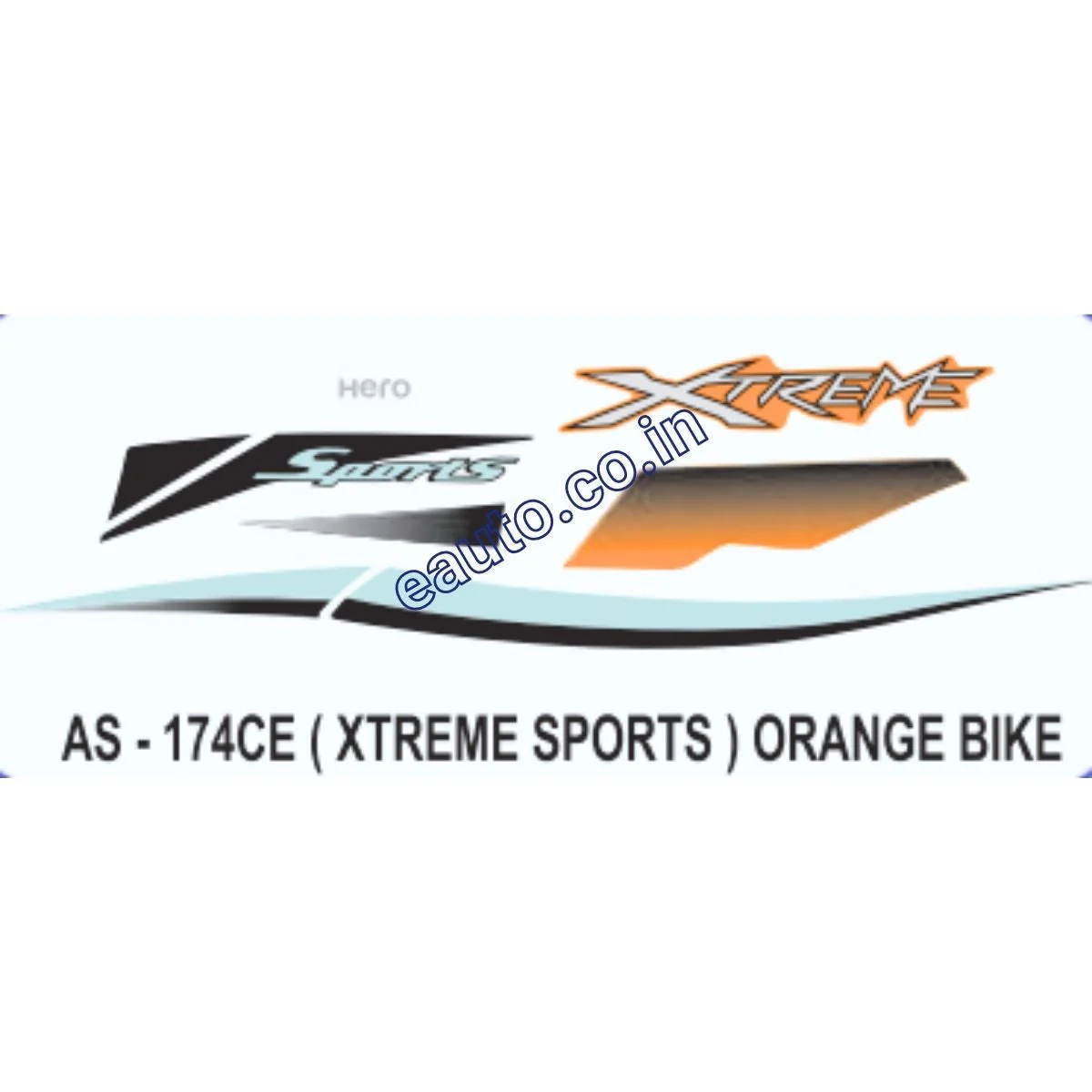 Graphics Sticker Set for Hero Xtreme Sports | Orange Vehicle | Both Sides