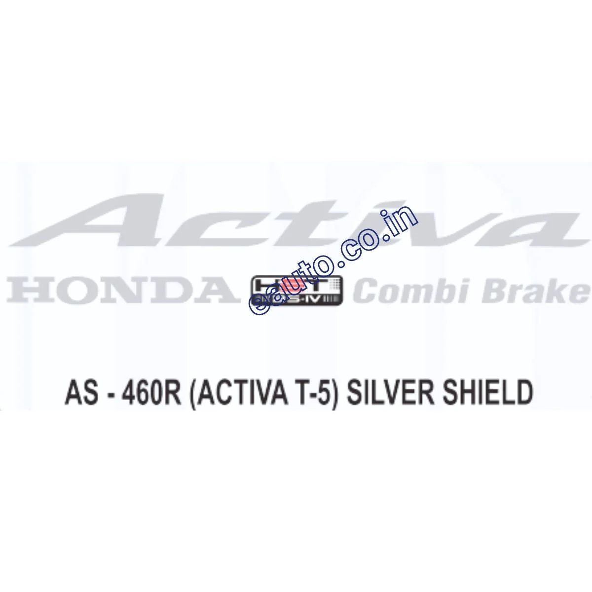 Graphics Sticker Set for Honda Activa HET BS4 | Type 5 | Silver Sticker | Both Sides