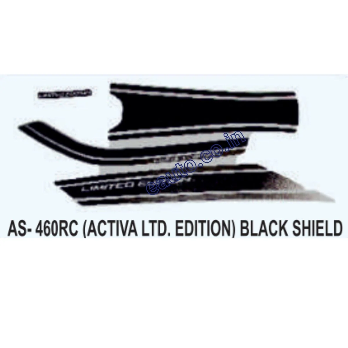 Graphics Sticker Set for Honda Activa | Limited Edition | Black Shield Sticker | Both Sides