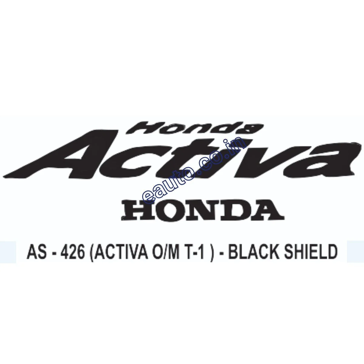 Graphics Sticker Set for Honda Activa | Type 1 | Old Model | Black Shield Sticker | Both Sides
