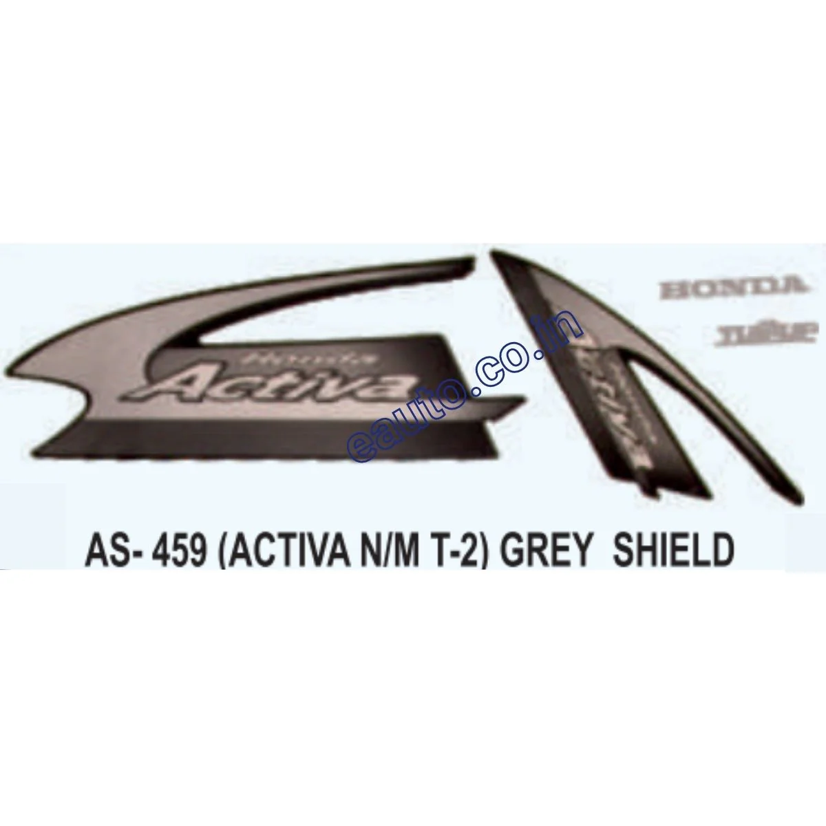 Graphics Sticker Set for Honda Activa | Type 2 | New Model | Grey Shield Sticker | Both Sides