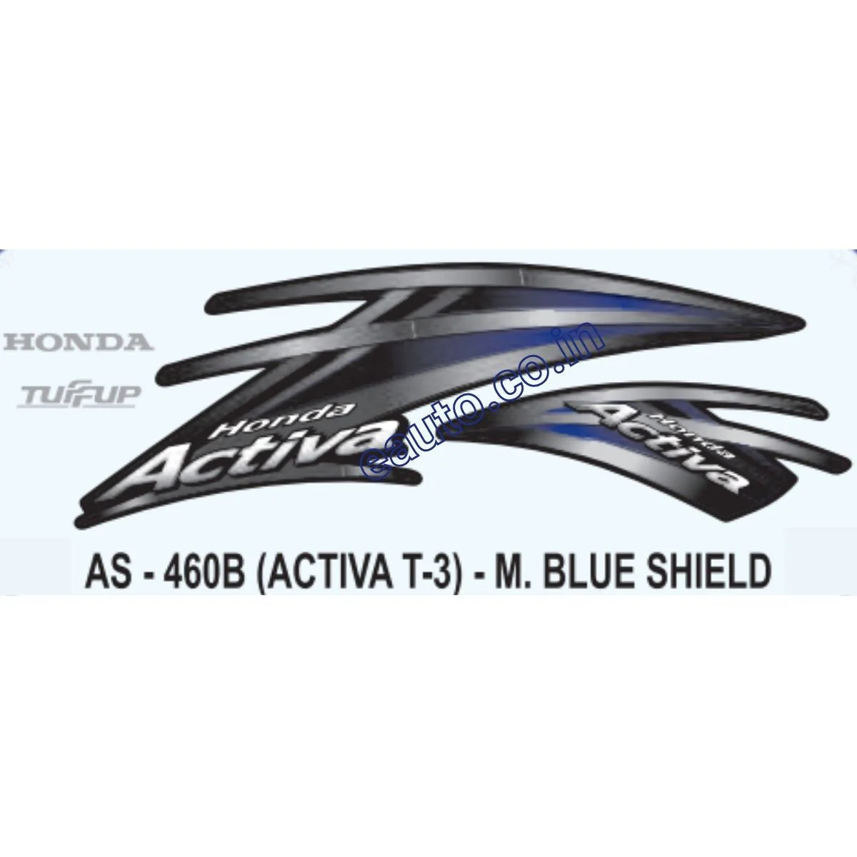 Graphics Sticker Set for Honda Activa | Type 3 | Blue Shield Sticker | Both Sides