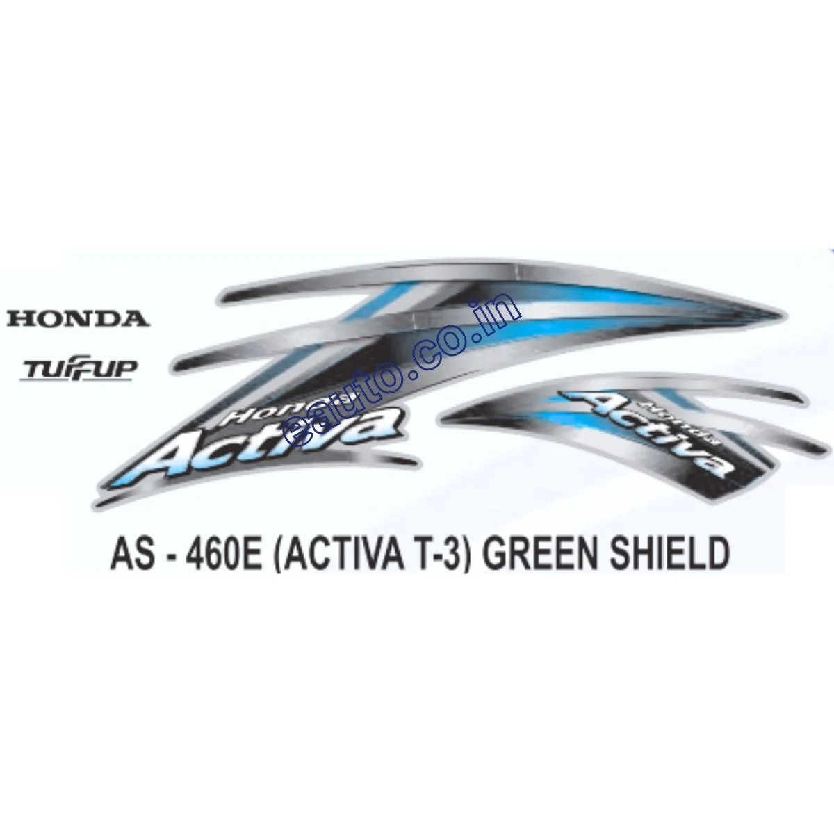 Graphics Sticker Set for Honda Activa | Type 3 | Green Shield Sticker | Both Sides