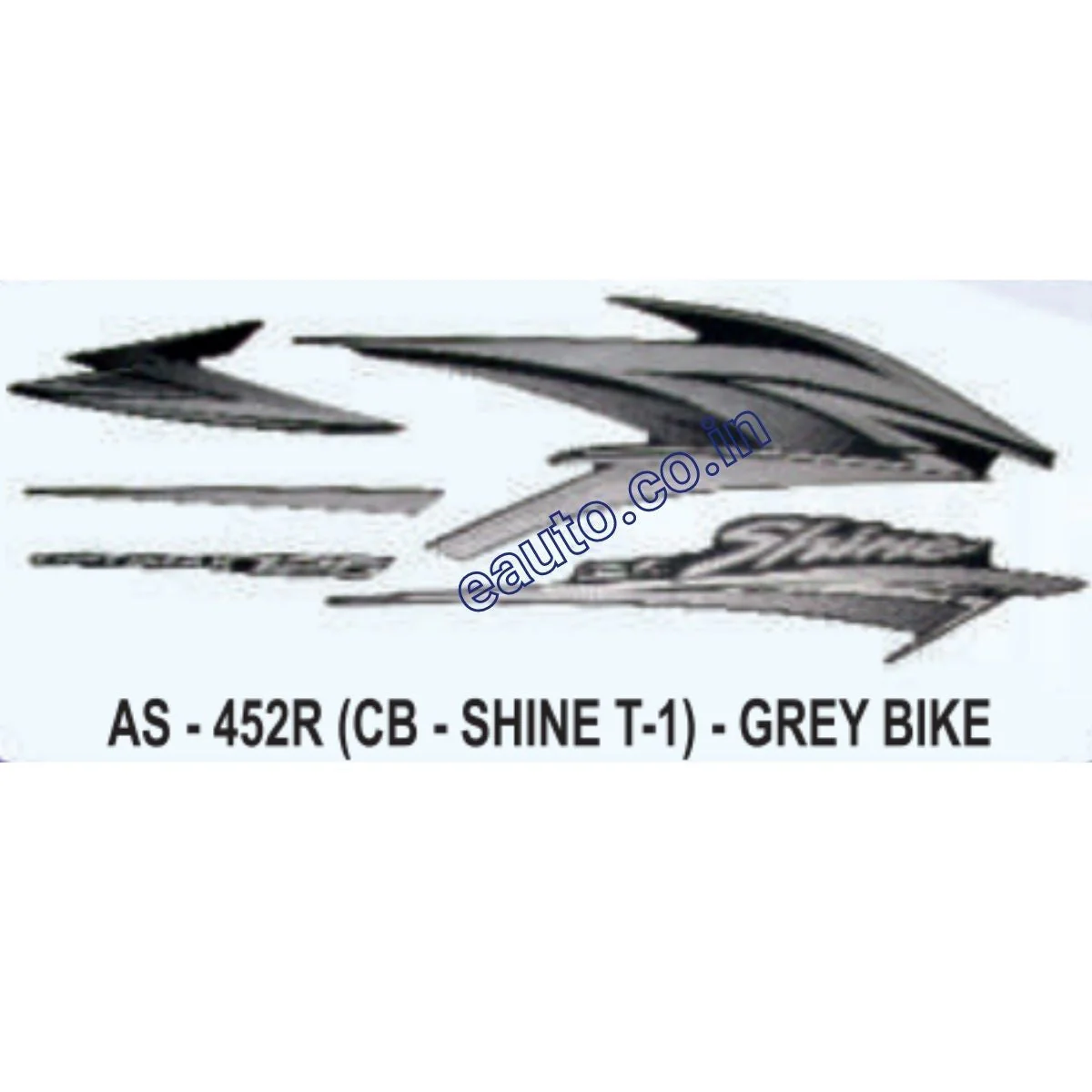 Graphics Sticker Set for Honda CB Shine | Type 1 | Grey Vehicle | Both Sides